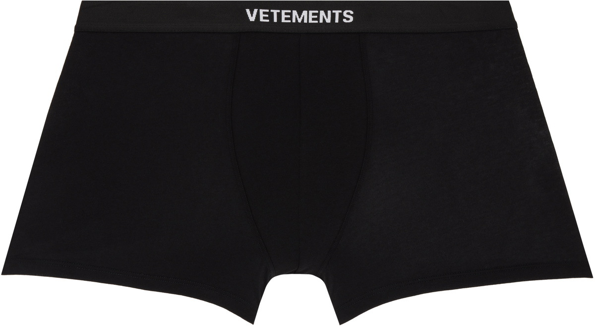 VETEMENTS Black Logo Boxer Briefs