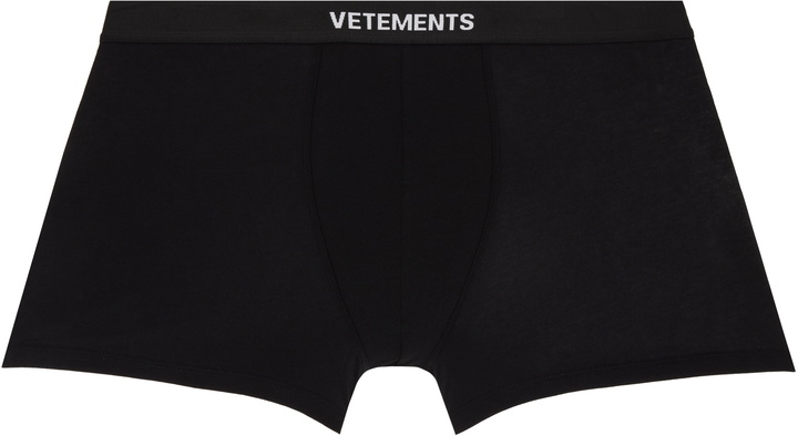 Photo: VETEMENTS Black Logo Boxer Briefs