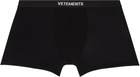 VETEMENTS Black Logo Boxer Briefs