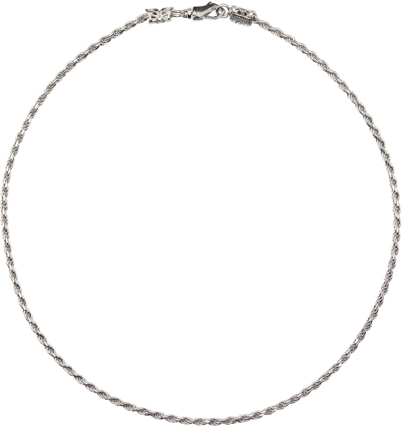 Emanuele Bicocchi Silver Essential Rope Chain Necklace