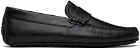BOSS Black Nappa Leather Embossed Logo Loafers