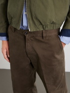 Drake's - Straight-Leg Peached Cotton-Twill Trousers - Brown