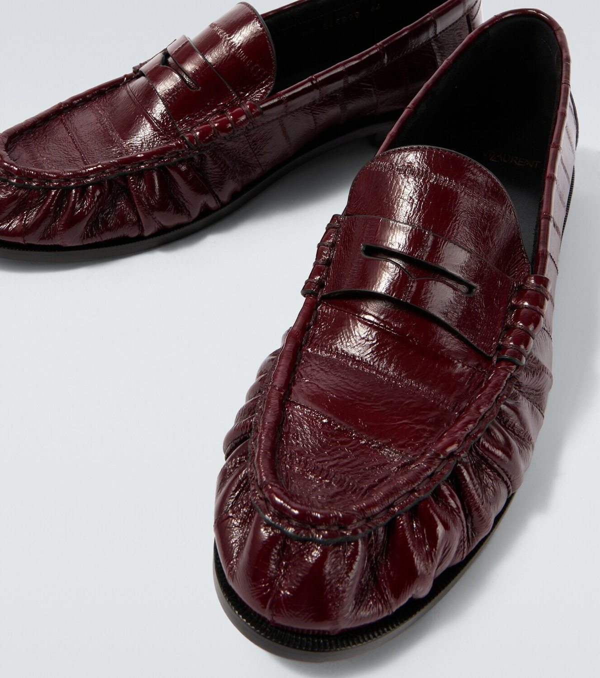 Saint Laurent Le Loafer eel leather penny loafers