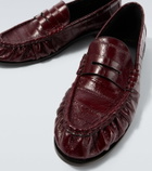 Saint Laurent Le Loafer eel leather penny loafers