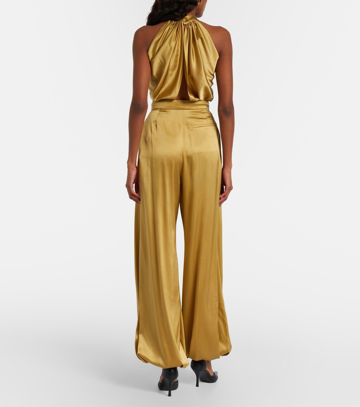 Nina Ricci Silk-blend satin wide-leg pants