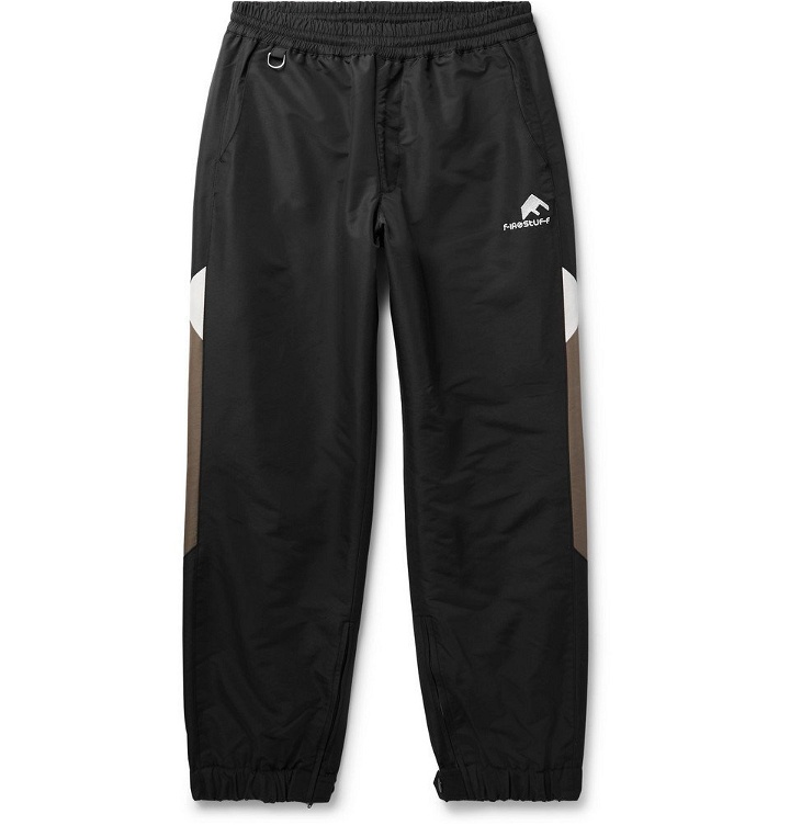 Photo: Flagstuff - Logo-Embroidered Tapered Colour-Block Shell Sweatpants - Men - Black