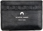 Marine Serre Black Embossed Leather Card Holder