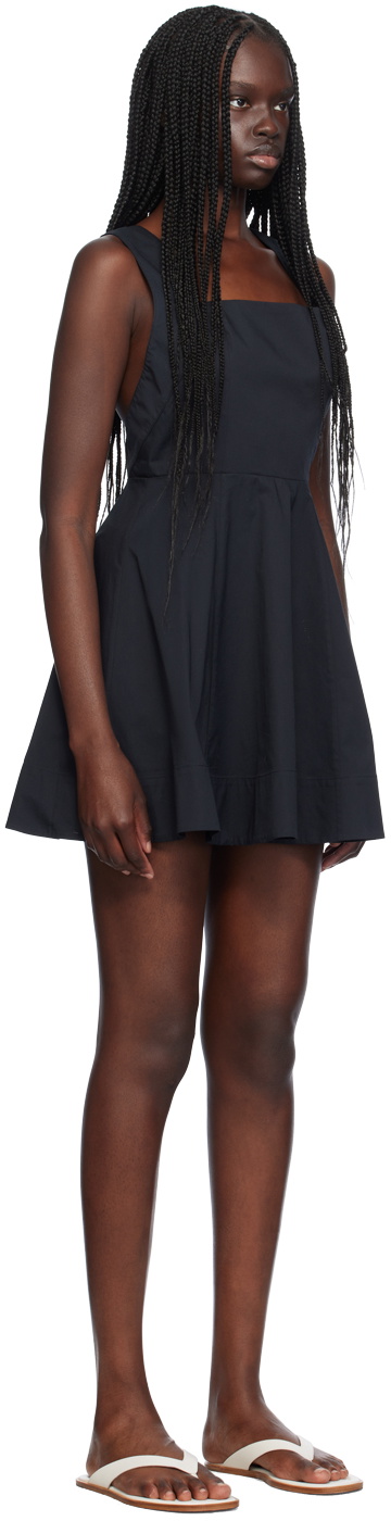 princess polly baby blue dress Black velvet mini dress with 3D flowers main image 1