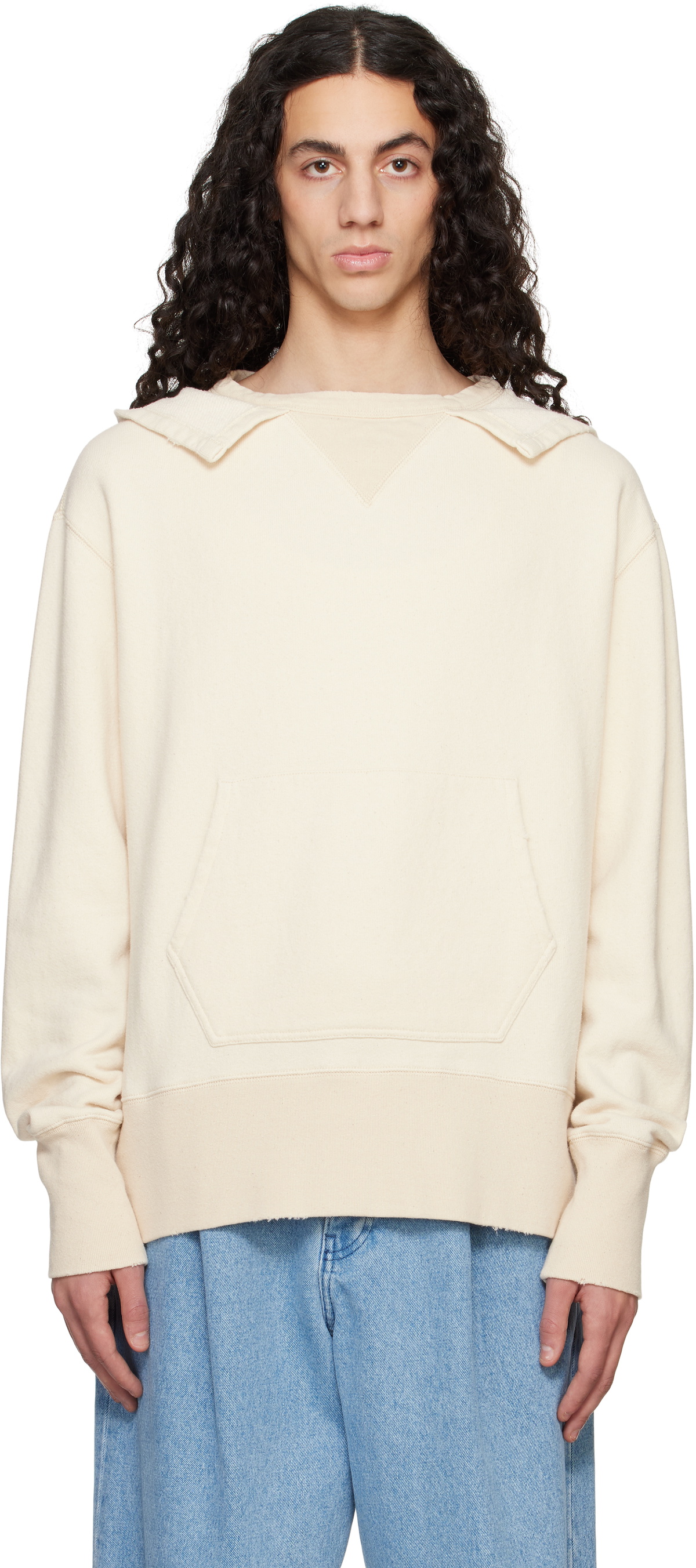 Off-White Stamp Logo Hoodie by Maison Margiela on Sale