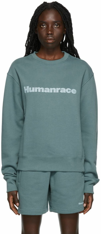 Photo: adidas x Humanrace by Pharrell Williams Green Humanrace Basics Sweatshirt