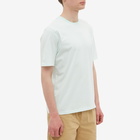 Folk Men's Stripe T-Shirt in Aqua Off White