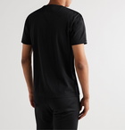 Fendi - Logo-Appliquéd Cotton-Jersey T-Shirt - Black