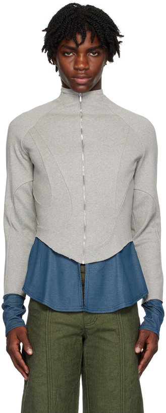 Photo: Mainline:RUS/Fr.CA/DE Gray & Blue Markas Sweatshirt