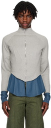 Mainline:RUS/Fr.CA/DE Gray & Blue Markas Sweatshirt