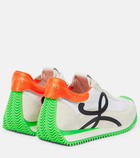 Loewe - Flow suede-paneled sneakers