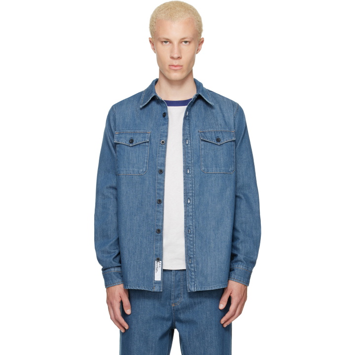 Photo: A.P.C. Blue 'Surchemise' Denim Shirt
