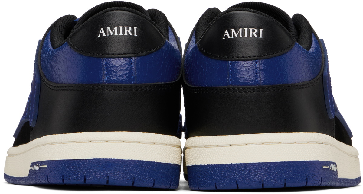 【関税込み】AMIRI ブラック＆ブルー Skel-Top Low スニーカー AMIRI Black & Blue Skel-Top Low Sneakers Amiri