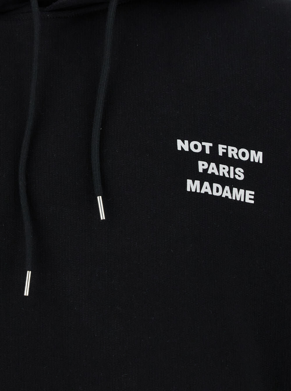 Drôle de Monsieur Black Hoodie With Logo In Cotton Man Drôle