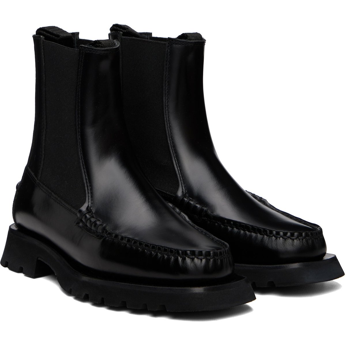 HEREU Black Alda Sport Chelsea Boots