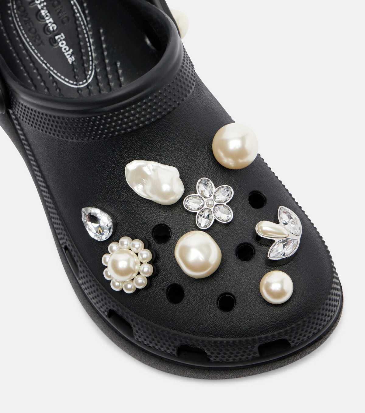 Simone Rocha x Crocs embellished platform clogs
