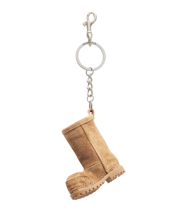 Photo: Balenciaga Alaska Boot suede bag charm
