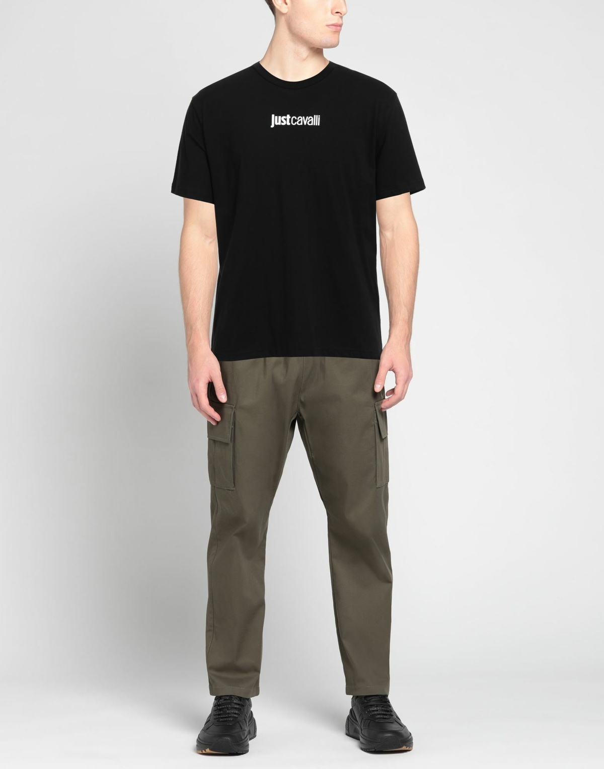 Just Cavalli Mens T-shirt in Black