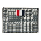 Thom Browne Black Prince Of Wales 4-Bar Single Card Holder