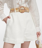 Zimmermann Devi high-rise cotton shorts
