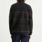 Kestin Men's Junction Knitted Fairisle Sweatshirt in Peat/Black