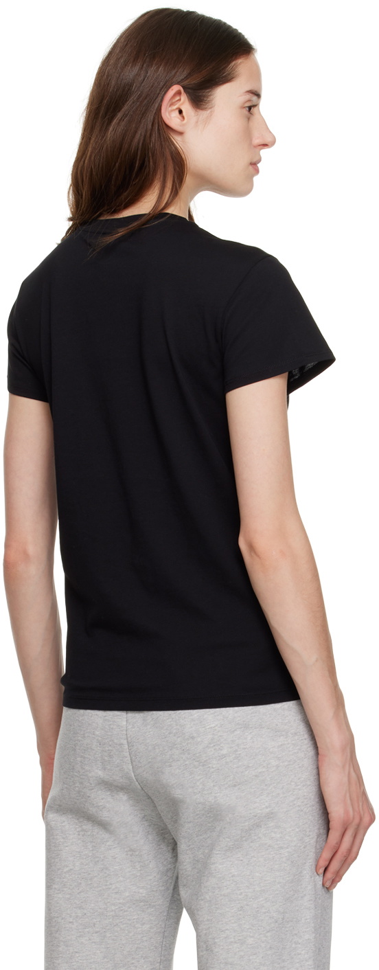 Filippa K Black Soft Cap Sleeve T-Shirt