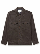 Corridor - Brushed Wool-Blend Overshirt - Brown