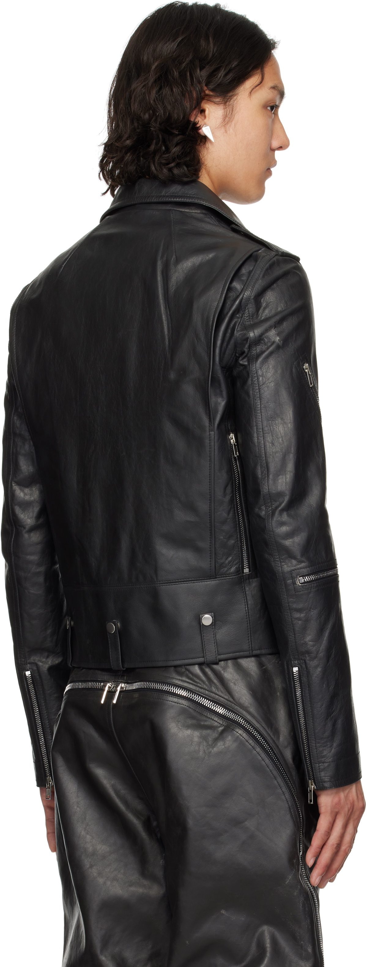 【46】Rick Owens STOOGES LEATHER JACKET RICK OWENS | LUKES STOOGES JACKET