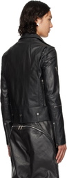 Rick Owens Black Hollywood Bauhaus Stooges Leather Jacket