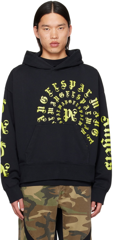 Photo: Palm Angels Black Vertigo Hoodie