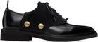Thom Browne Black Soft Spazzolato Micro Sole Saddle Derbys