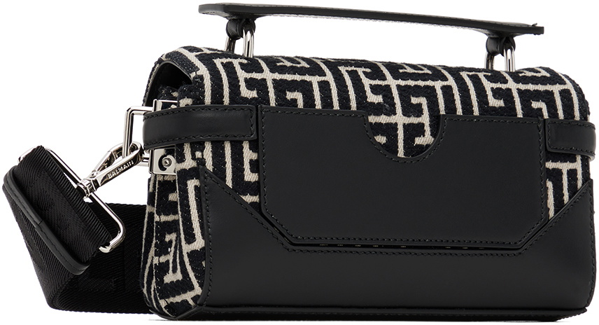 Balmain Black & Off-White B-Buzz 19 Bag