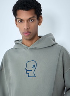 Brain Dead Graphic Motif Hooded Sweatshirt