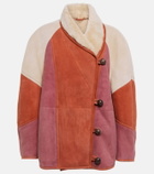 Marant Etoile Abeni shearling-lined suede jacket