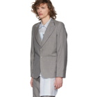 House of the Very Islands Grey Slim-Fit Tailored Blazer