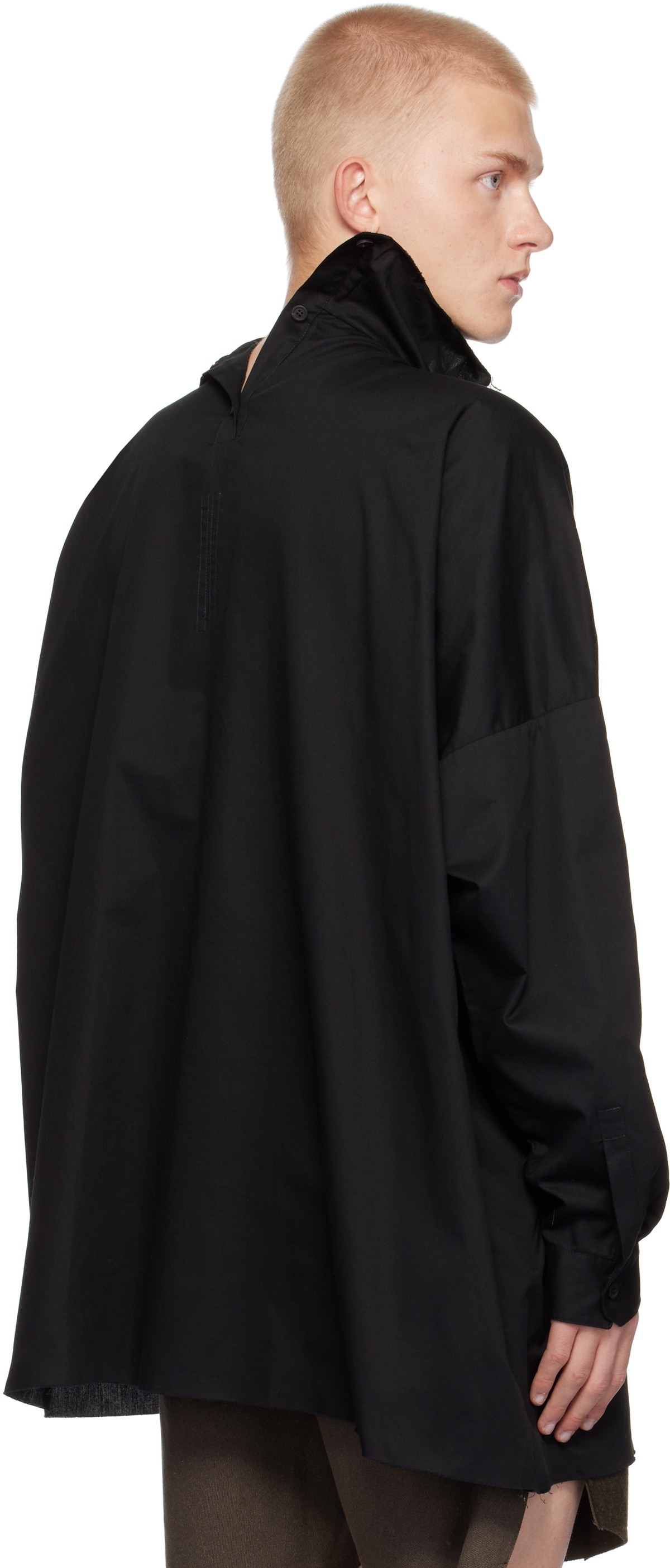 Rick Owens Black Porterville Jumbo Orb Shirt Rick Owens