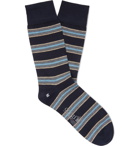 Corgi - Regimental Striped Cotton-Blend Socks - Blue