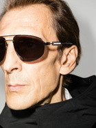 Balenciaga Eyewear Black Aviator-Style Sunglasses
