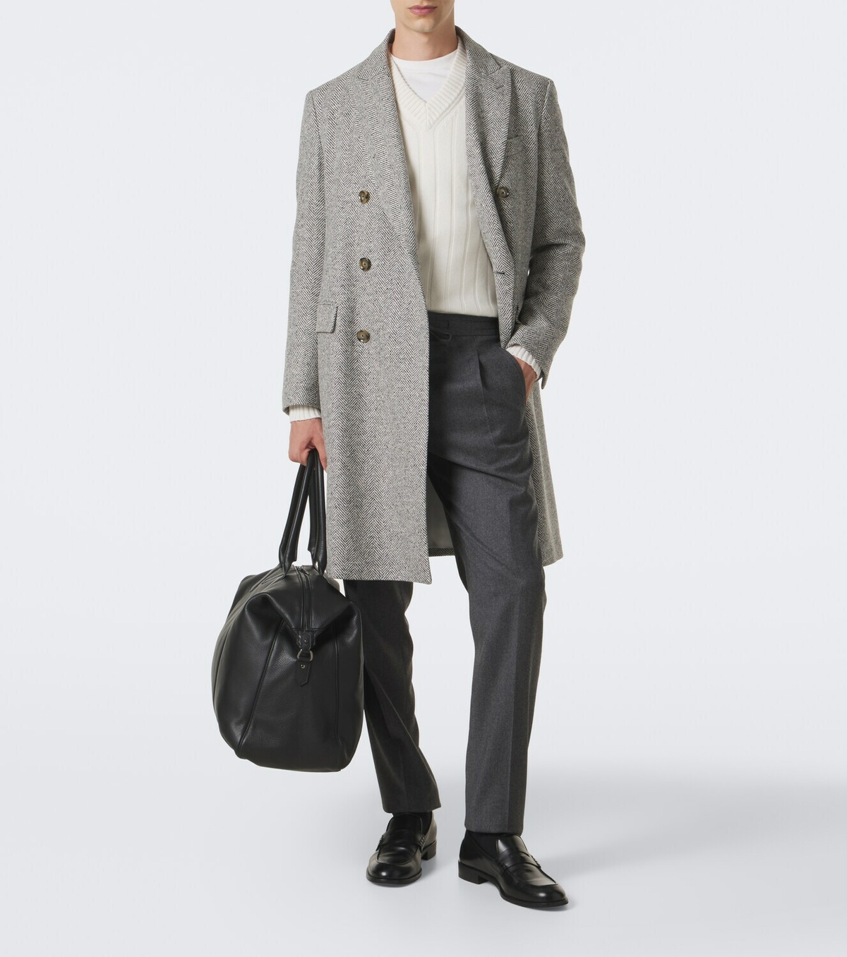 Lardini Wool and cashmere slim pants