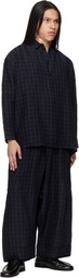 Toogood Black & Blue 'The Baker' Trousers