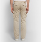 Incotex - Slim-Fit Cotton and Linen-Blend Cargo Trousers - Men - Beige