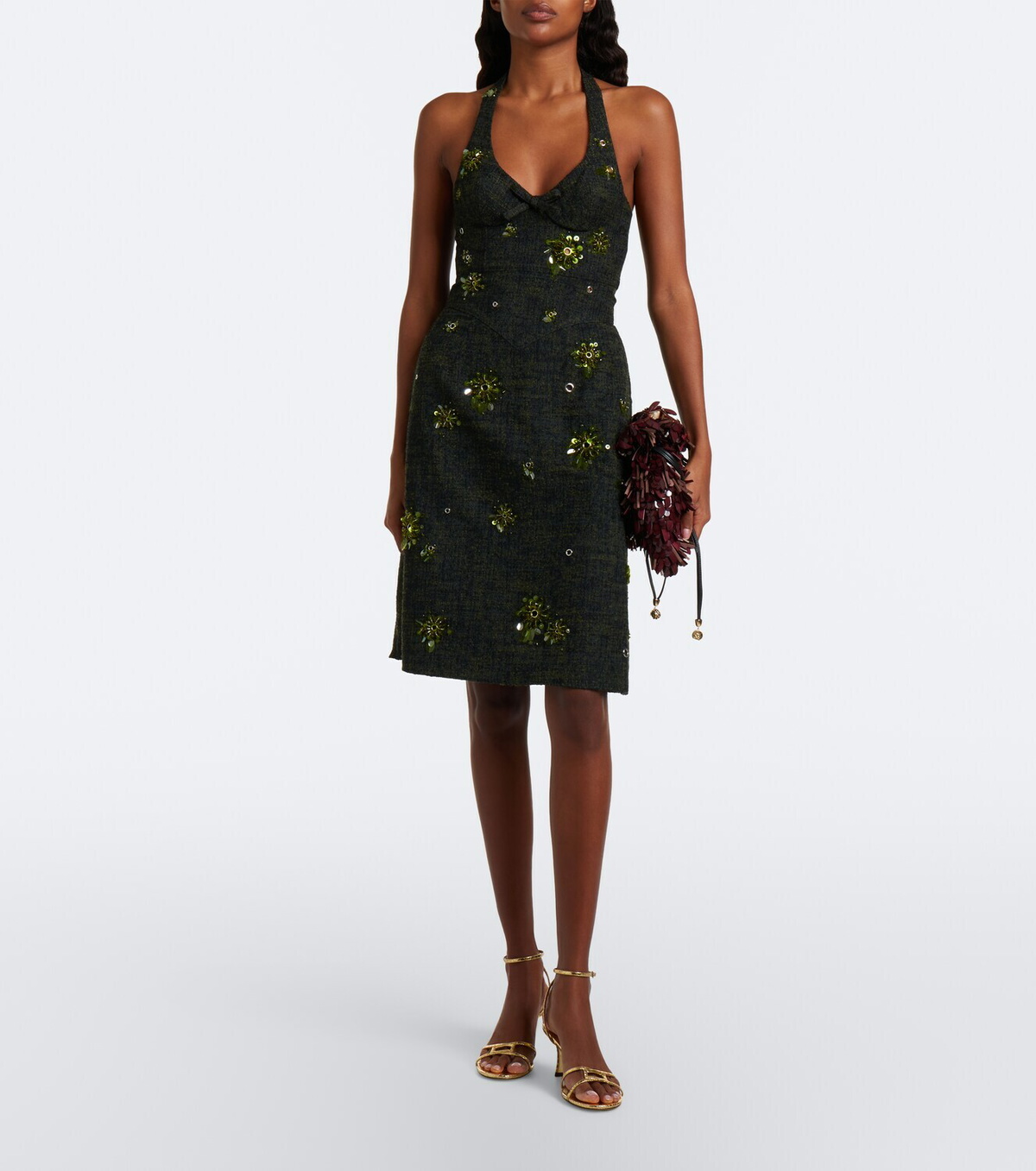 Shushu/Tong Embellished tweed minidress