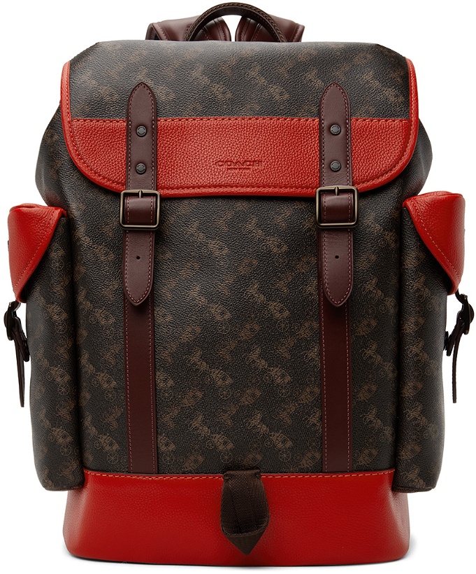 Photo: Coach 1941 Brown & Red Hitch Backpack
