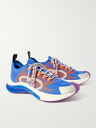 GUCCI - Run Rubber-Trimmed Mesh Sneakers - Blue