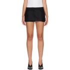 Acne Studios Black Layered Satin Miniskirt