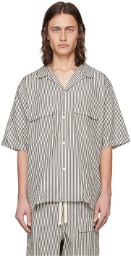 KAPTAIN SUNSHINE Black & White Striped Shirt